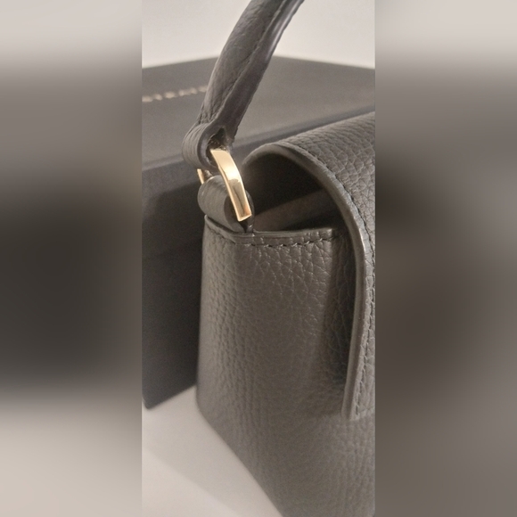 Strathberry Black Leather Mosiac Nano Tote - Picture 4 of 12